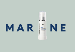 Vivant Skin Care's Marine Nourishment Cream on a green background
